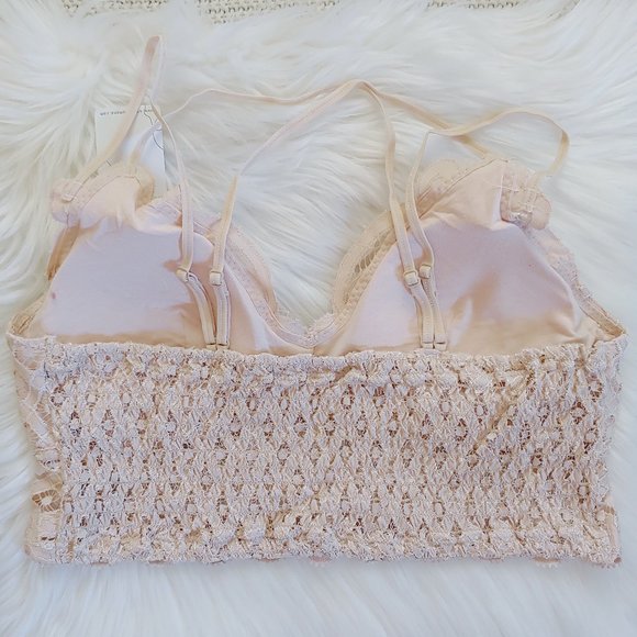 EDEN Plus Nude Floral Padded Lace Bralette - Picture 3 of 7